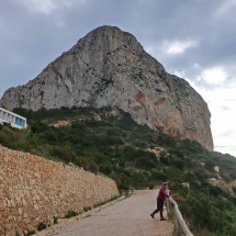 Penyal D&#039;Ifac on the start of its ascent